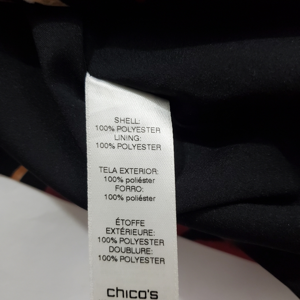 NWT Chico's Blazer Jacket Red Maple Large Business Casual Satin Modern Boho - Picture 12 of 14